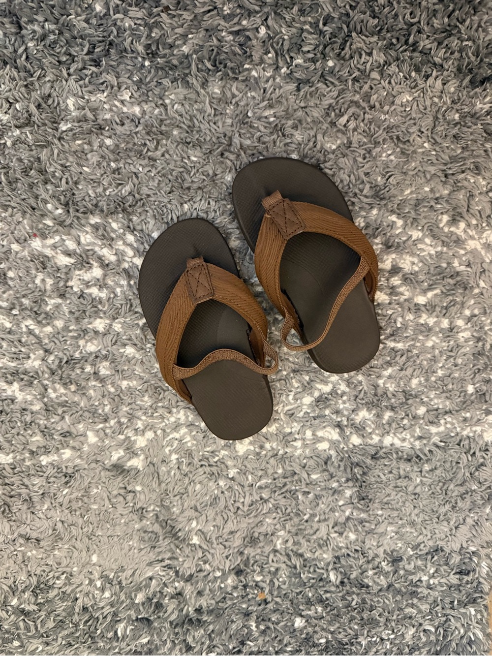 Kids Brown Strap Flip Flop Sandals